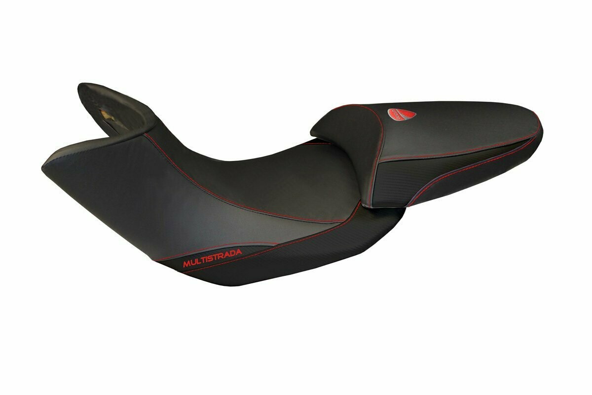 Design-Sitzbezug DUCATI MULTISTRADA (10-11), stefano carbon total black