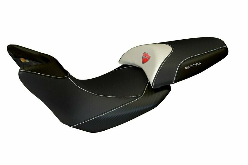 Design-Sitzbezug DUCATI MULTISTRADA (15-19), noto 2 weiß Design-Sitzbezug DUCATI MULTISTRADA (15-19), noto 2 weiß