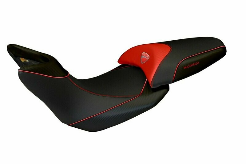 Design-Sitzbezug DUCATI MULTISTRADA (15-19), noto bord rot Design-Sitzbezug DUCATI MULTISTRADA (15-19), noto bord rot