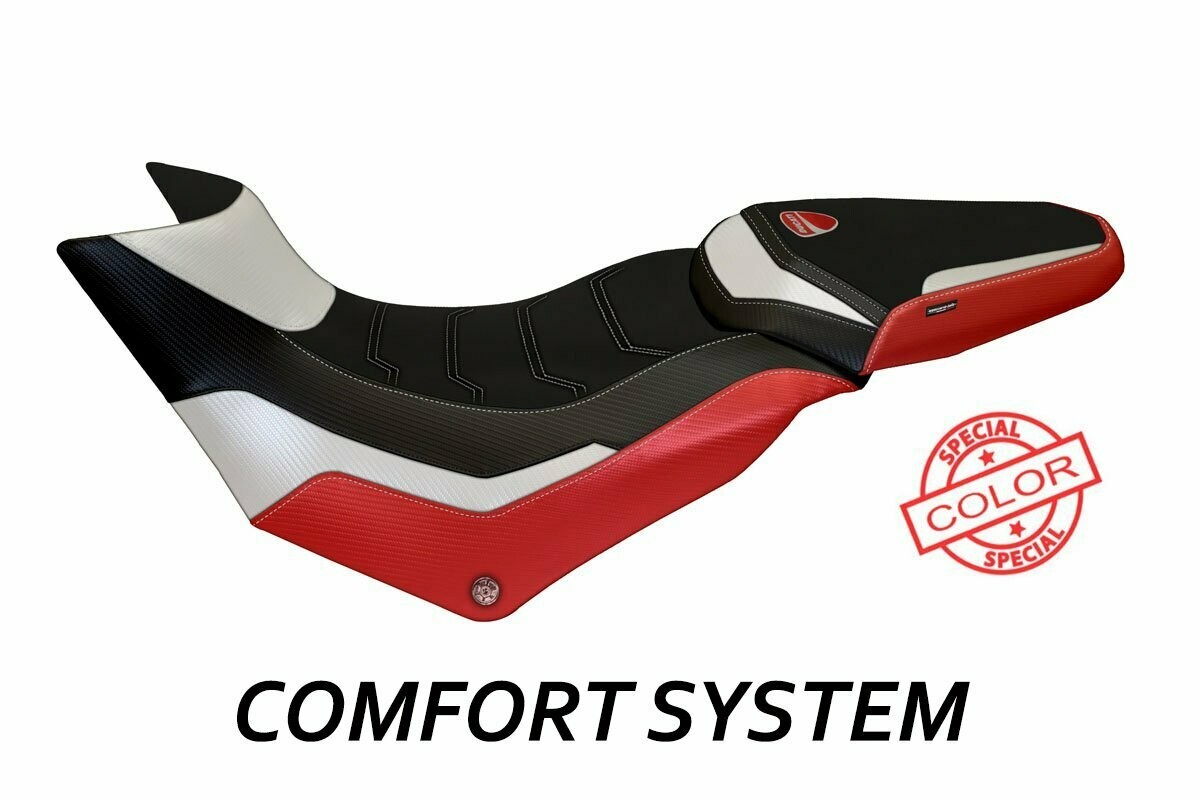 Design-Sitzbezug DUCATI MULTISTRADA 950(17-21), CS harrow spezial weiß