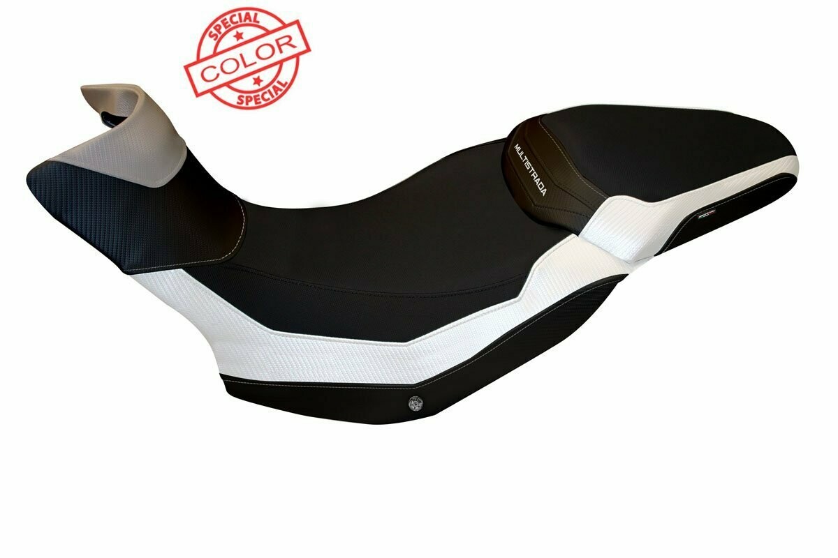 Design-Sitzbezug DUCATI MULTISTRADA 1200-1260 ENDURO, zac spezial weiß