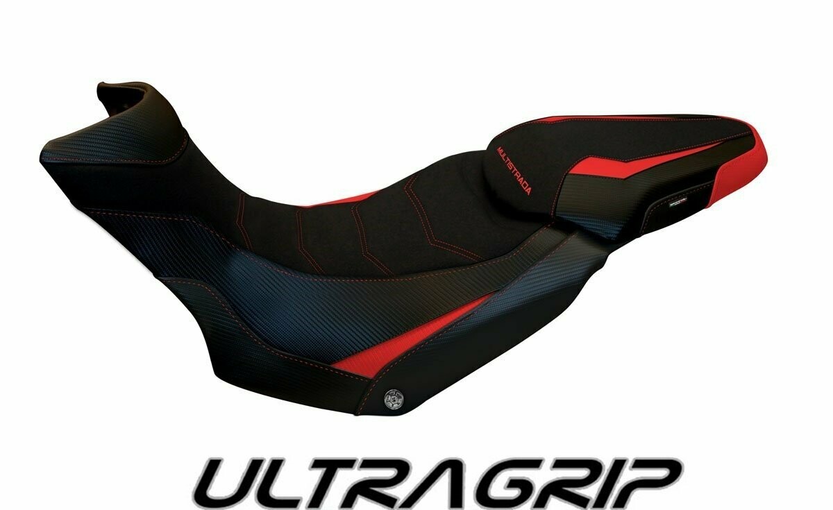 Design-Sitzbezug DUCATI MULTISTRADA 1200-1260 ENDURO, ultragrip lux 2 rot