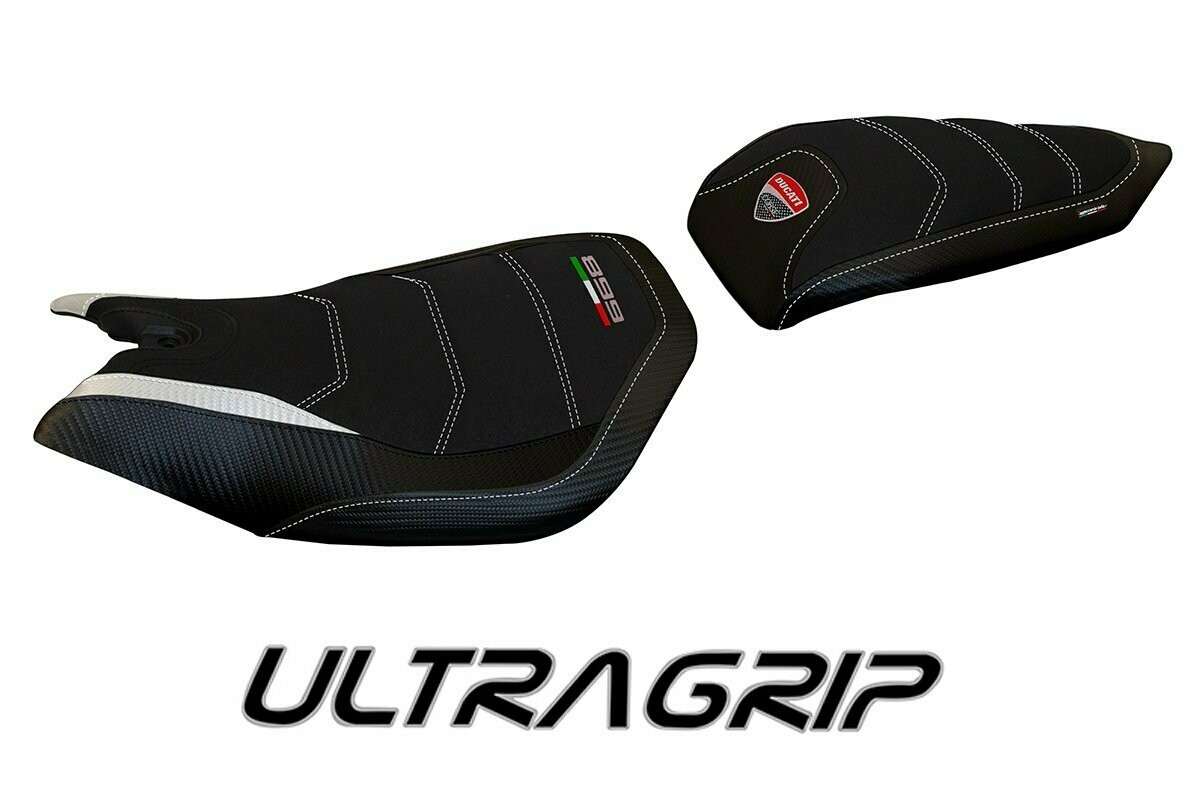 Design-Sitzbezug DUCATI PANIGALE 899, ultragrip seattle 1 weiß