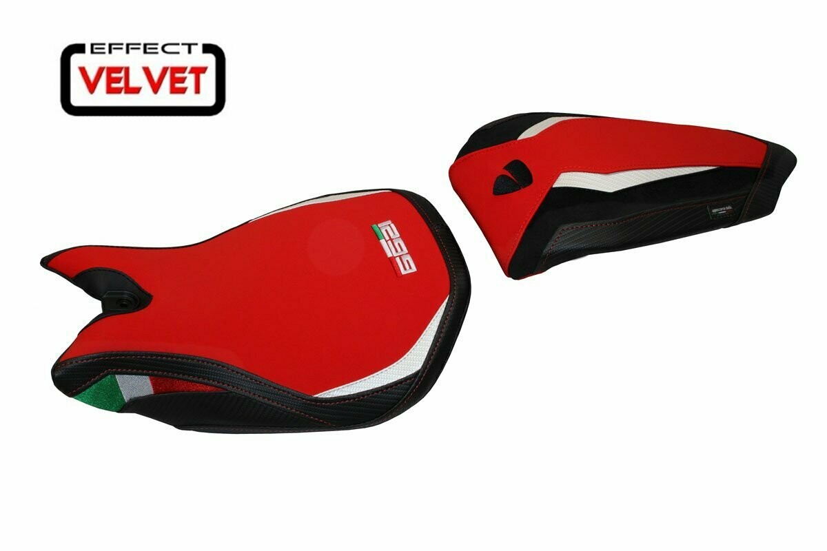 Design-Sitzbezug DUCATI PANIGALE 1299, velvet paris rot