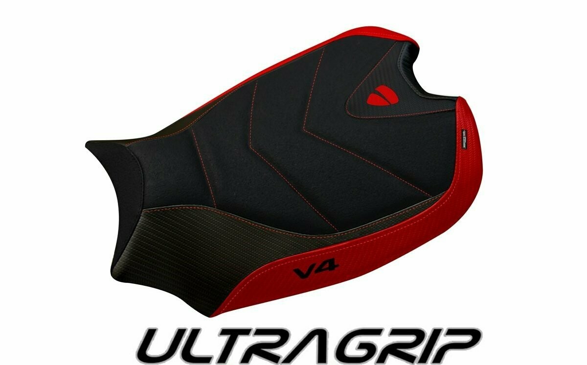 Design-Sitzbezug DUCATI PANIGALE V4, ultragrip wanaka 1 rot