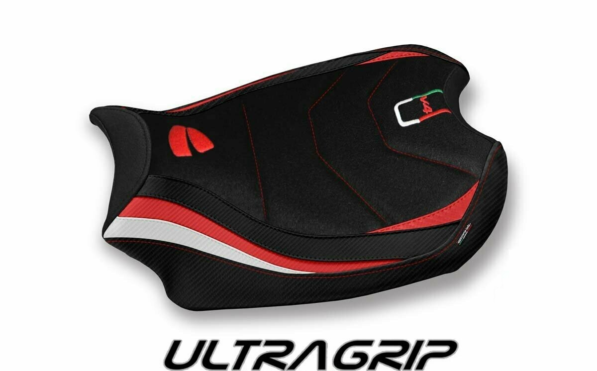 Design-Sitzbezug DUCATI PANIGALE V4, ultragrip smila rot weiß