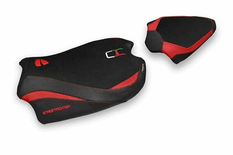 Design-Sitzbezug DUCATI STREETFIGHTER V4, sumen rot Design-Sitzbezug DUCATI STREETFIGHTER V4, sumen rot