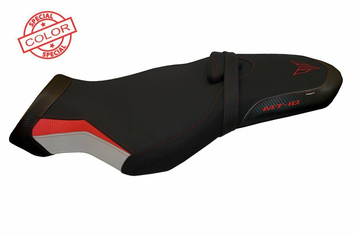 Design-Sitzbezug YAMAHA MT-10, oslo spezial rot grau