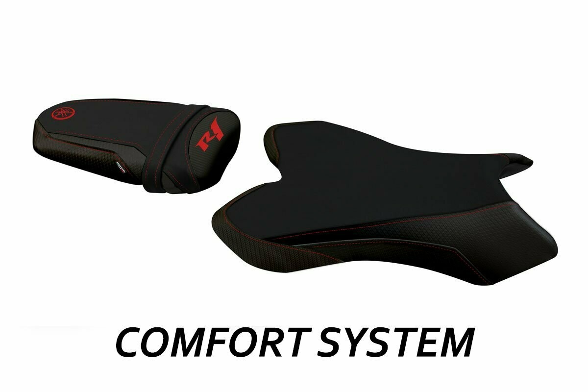 Design-Sitzbezug YAMAHA R1(04-06), CS  biel total black