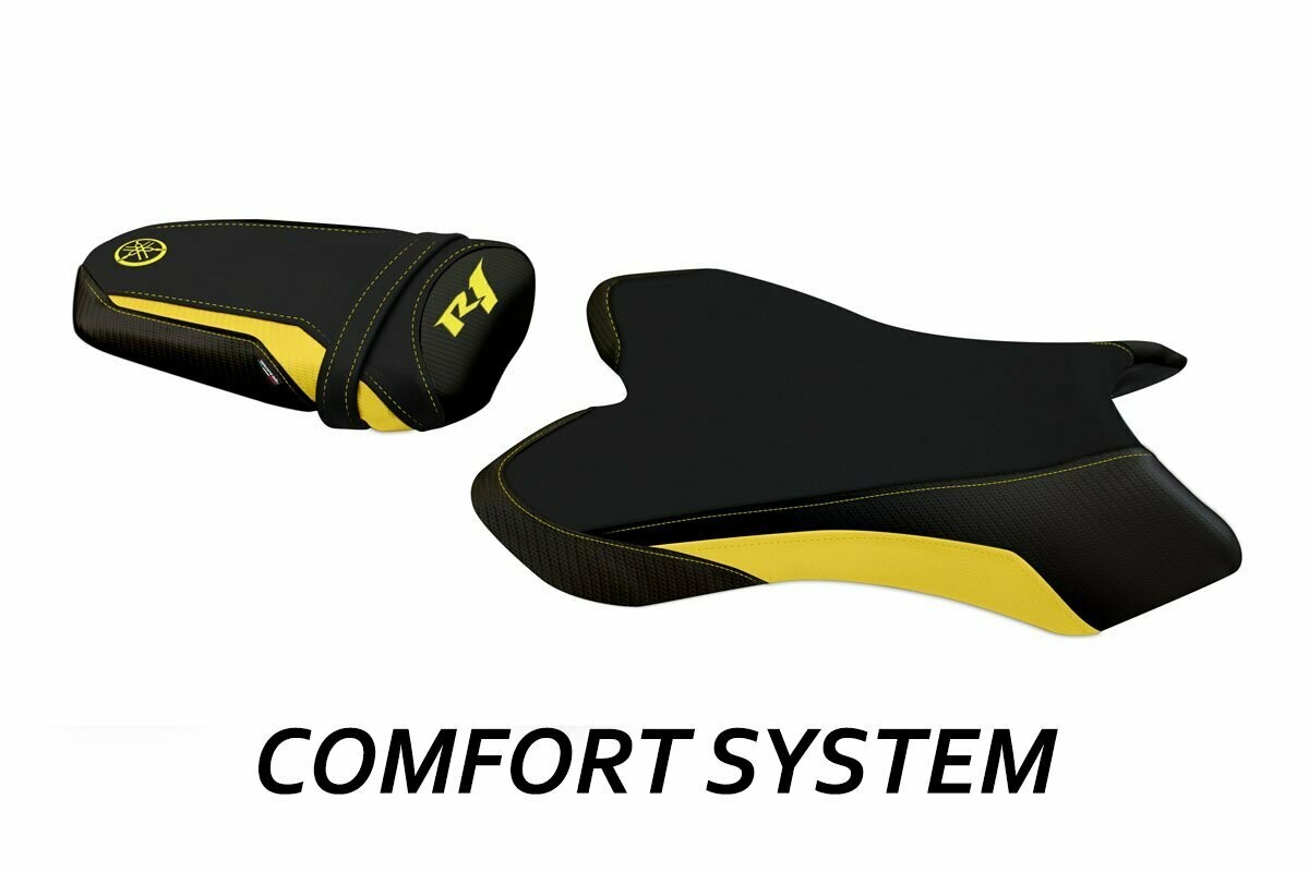 Design-Sitzbezug YAMAHA R1(04-06), CS  biel gelb