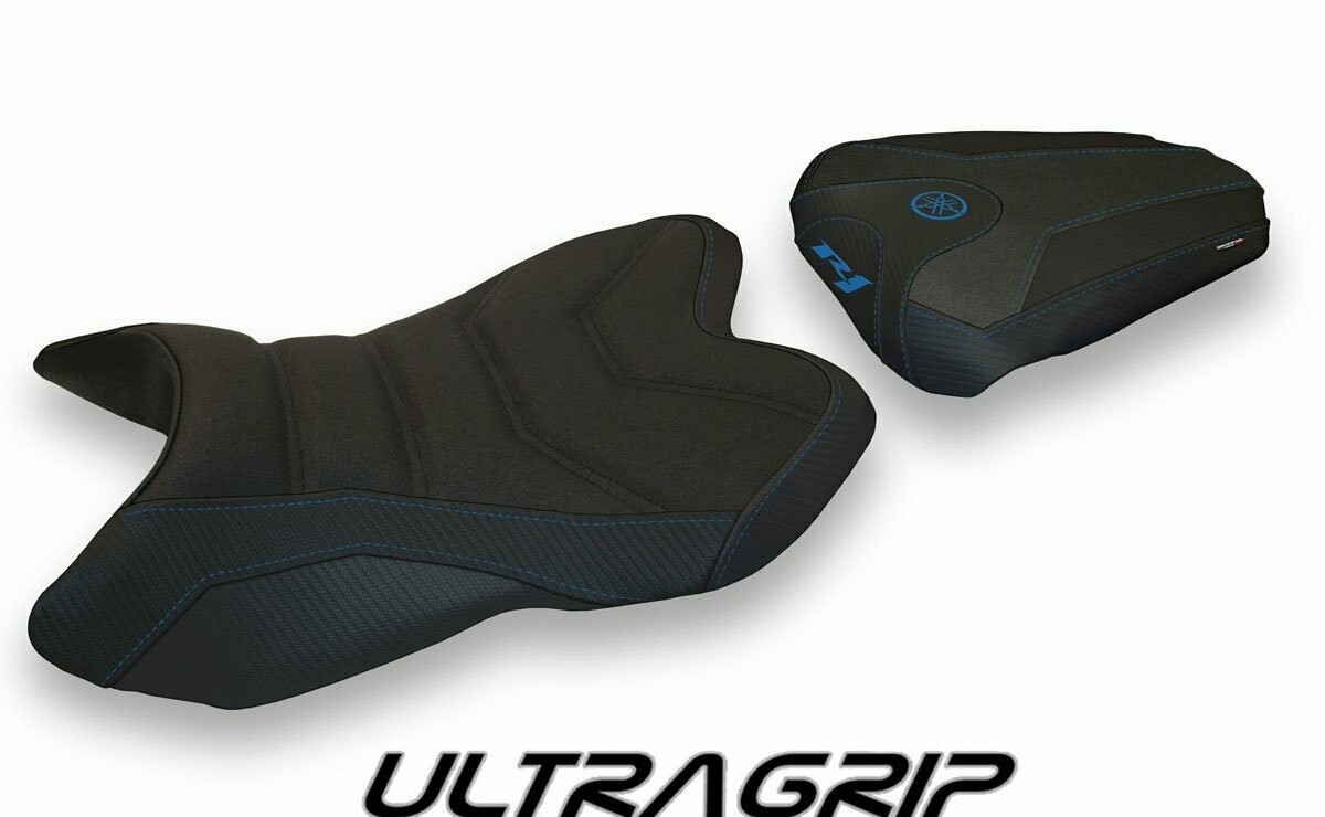 Design-Sitzbezug YAMAHA R1(07-08), ultragrip habay total black