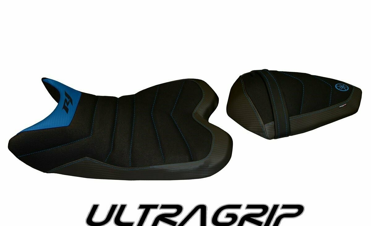 Design-Sitzbezug YAMAHA R1(09-14), ultragrip belfast total black