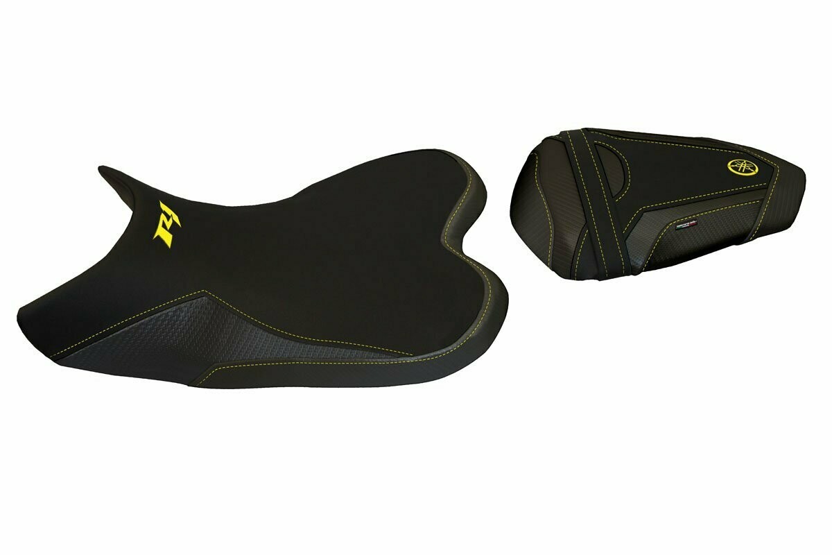Design-Sitzbezug YAMAHA R1(09-14), dallas total black