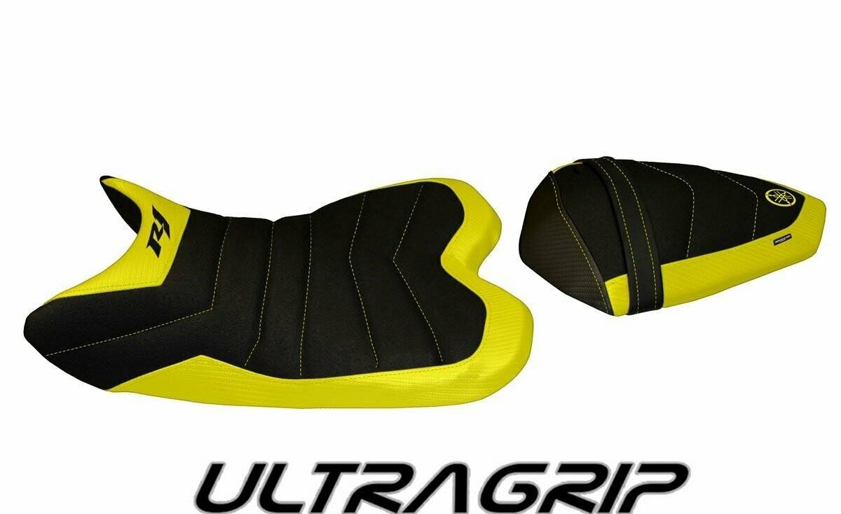 Design-Sitzbezug YAMAHA R1(09-14), ultragrip belfast 1 gelb
