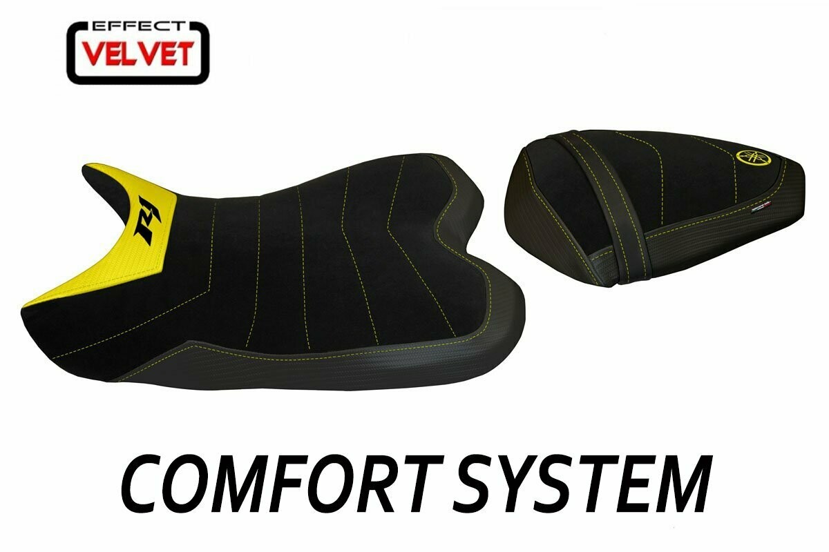 Design-Sitzbezug YAMAHA R1(09-14), CS  cardiff 2 gelb velvet