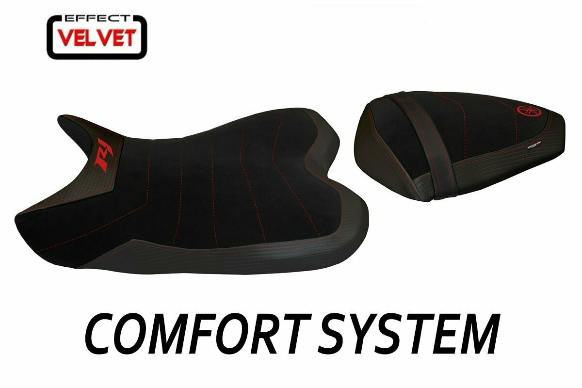 Design-Sitzbezug YAMAHA R1(09-14), CS  cardiff total black velvet