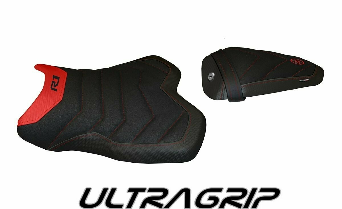 Design-Sitzbezug YAMAHA R1(15-20), ultragrip tolosa 2 rot