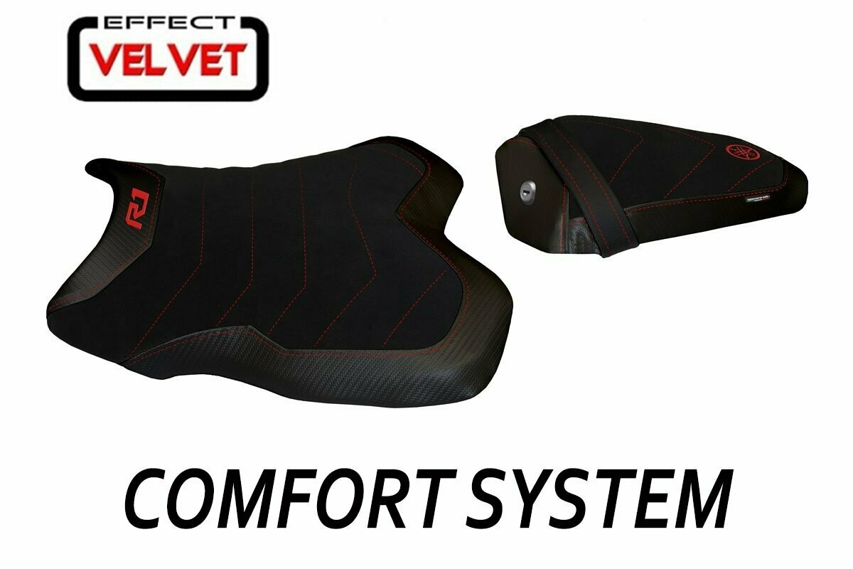 Design-Sitzbezug YAMAHA R1(15-20), CS  velvet cordova total black