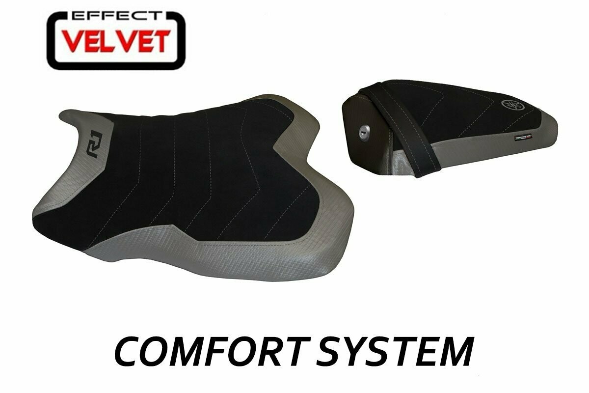 Design-Sitzbezug YAMAHA R1(15-20), CS  velvet cordova 1 grau