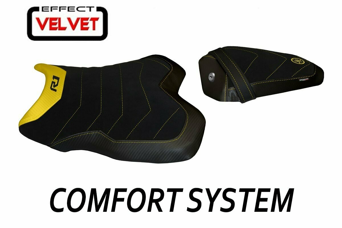 Design-Sitzbezug YAMAHA R1(15-20), CS  velvet cordova 2 gelb