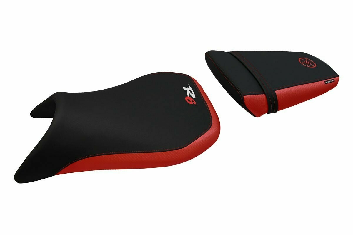 Design-Sitzbezug YAMAHA R6(99-02), glasgow 1 rot