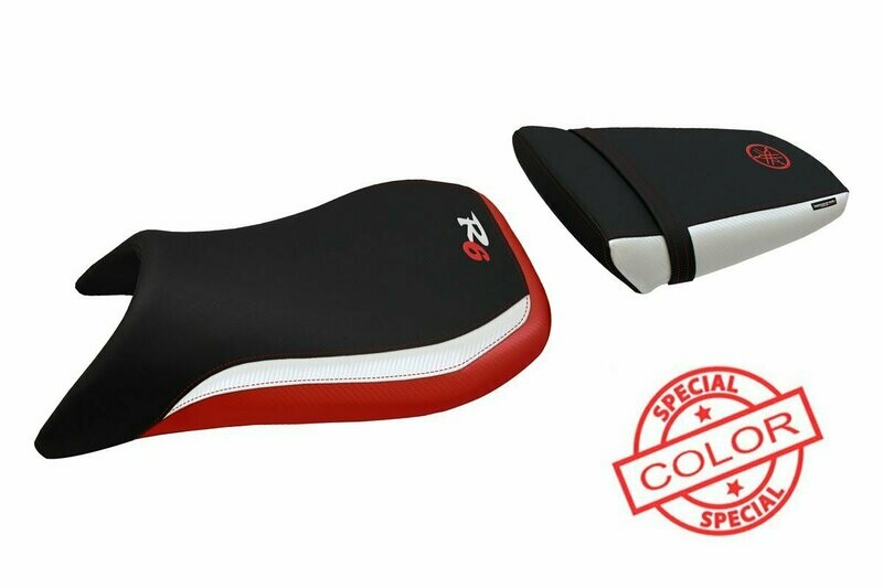 Design-Sitzbezug YAMAHA R6(99-02), glasgow spezial rot weiß Design-Sitzbezug YAMAHA R6(99-02), glasgow spezial rot weiß