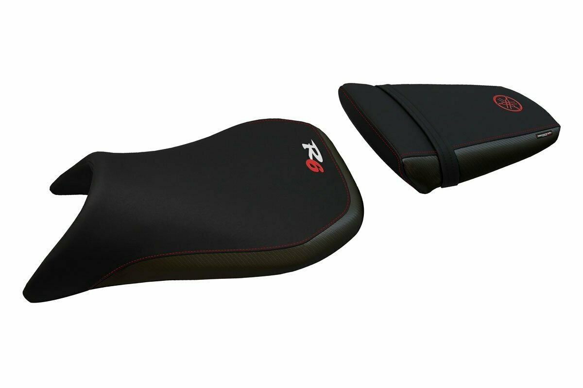 Design-Sitzbezug YAMAHA R6(99-02), glasgow total black