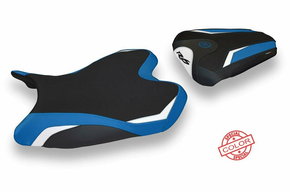 Design-Sitzbezug YAMAHA R6(08-16), rossano spezial blau weiß