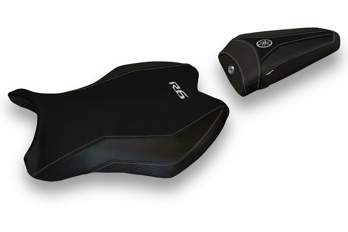 Design-Sitzbezug YAMAHA R6(17-19), vaasa total black