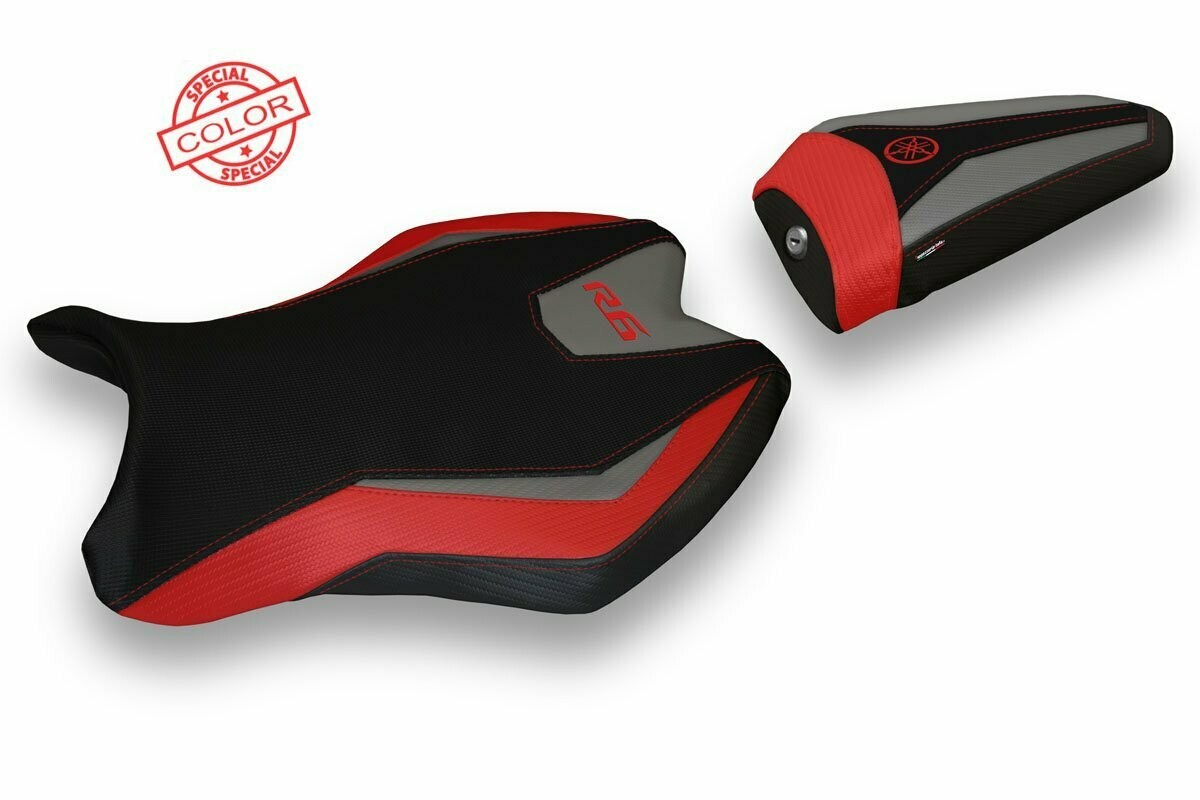 Design-Sitzbezug YAMAHA R6(17-19), vaasa spezial rot grau