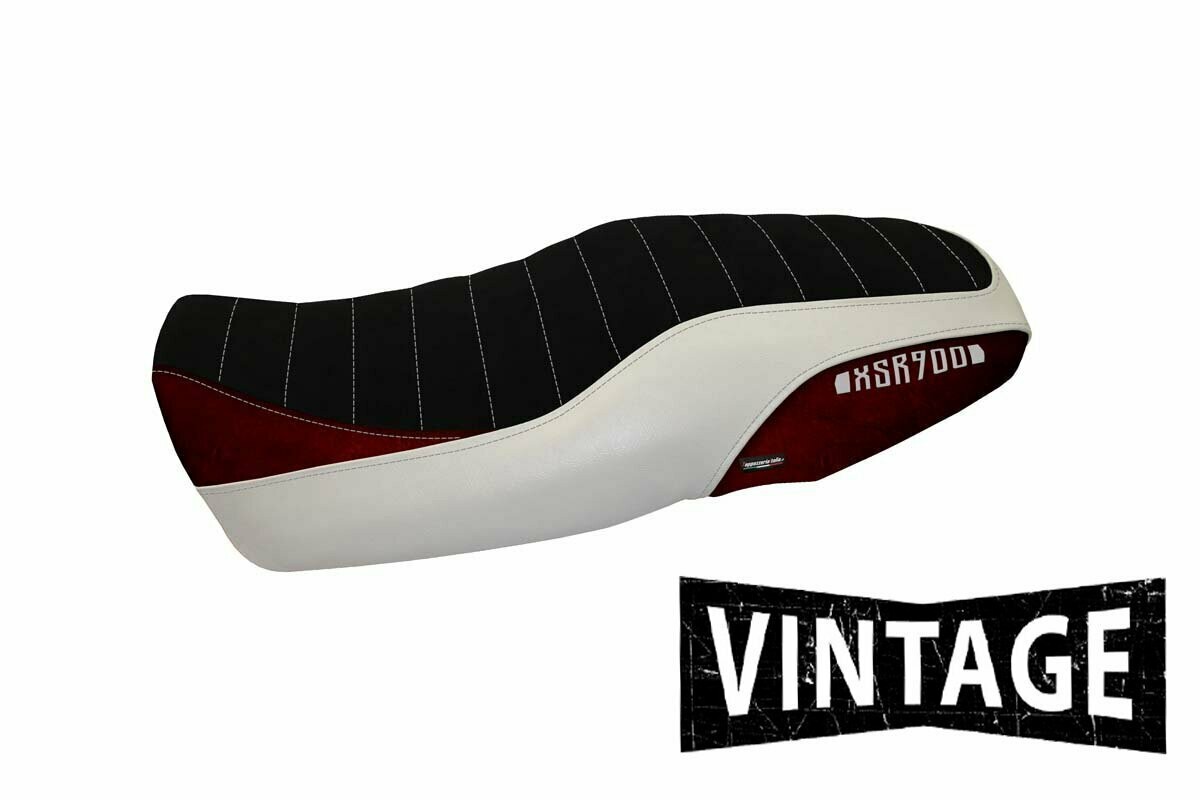 Design-Sitzbezug YAMAHA XSR 900, portorico 3 vintage weiß