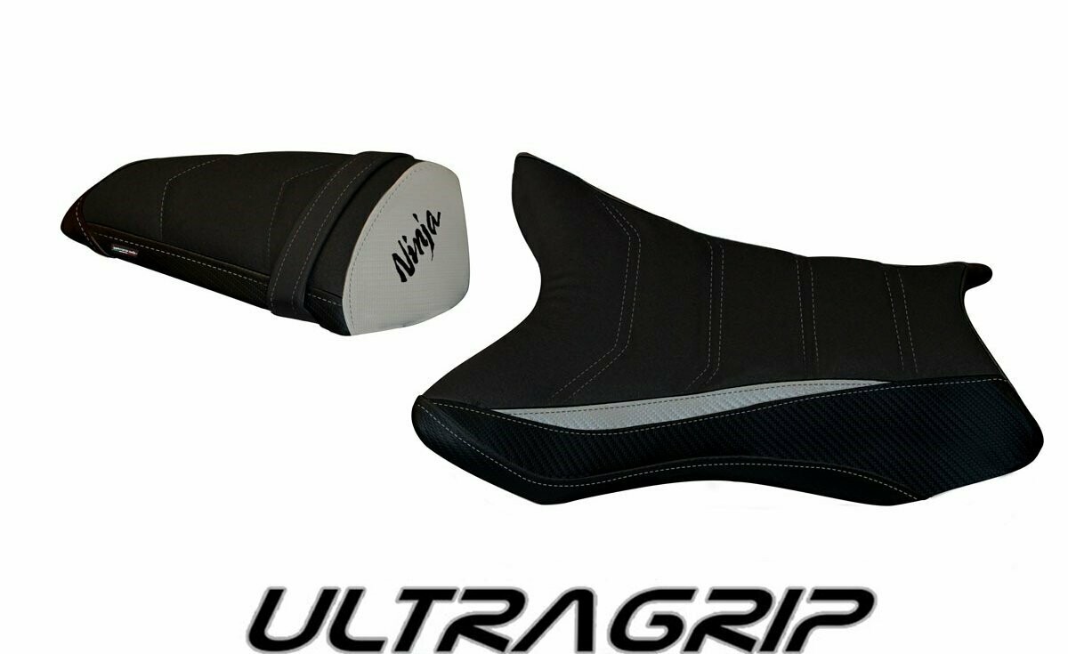 Design-Sitzbezug KAWASAKI NINJA ZX-10R(11-15), ultragrip galway 2 grau