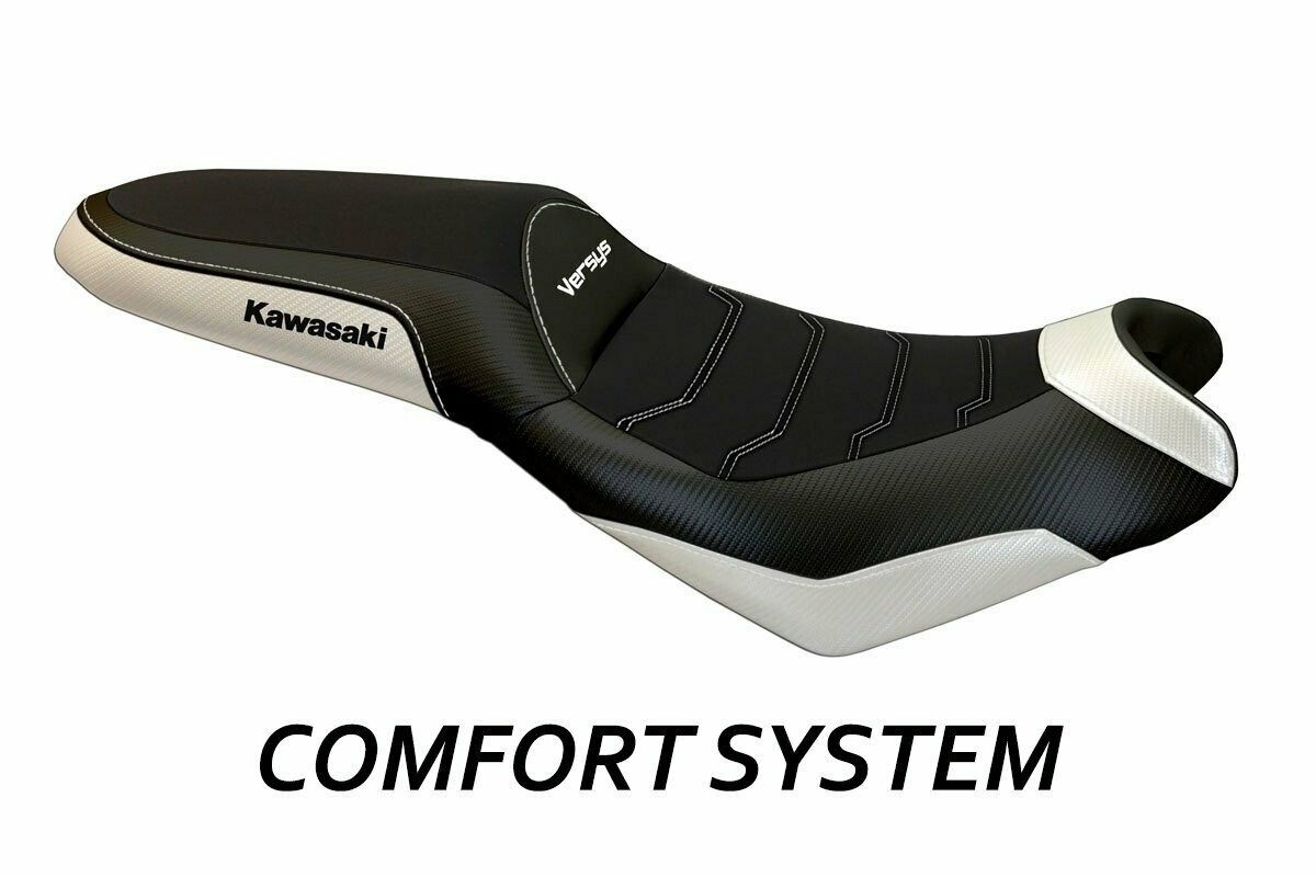 Design-Sitzbezug KAWASAKI VERSYS 650(06-20), CS elba 2 weiß