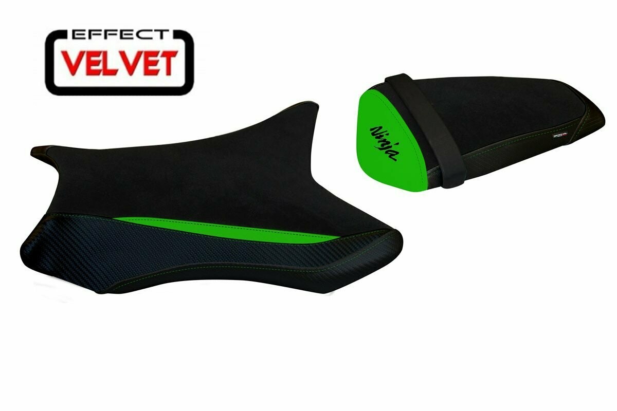 Design-Sitzbezug KAWASAKI NINJA ZX-10R(11-15), velvet galway 2 grün