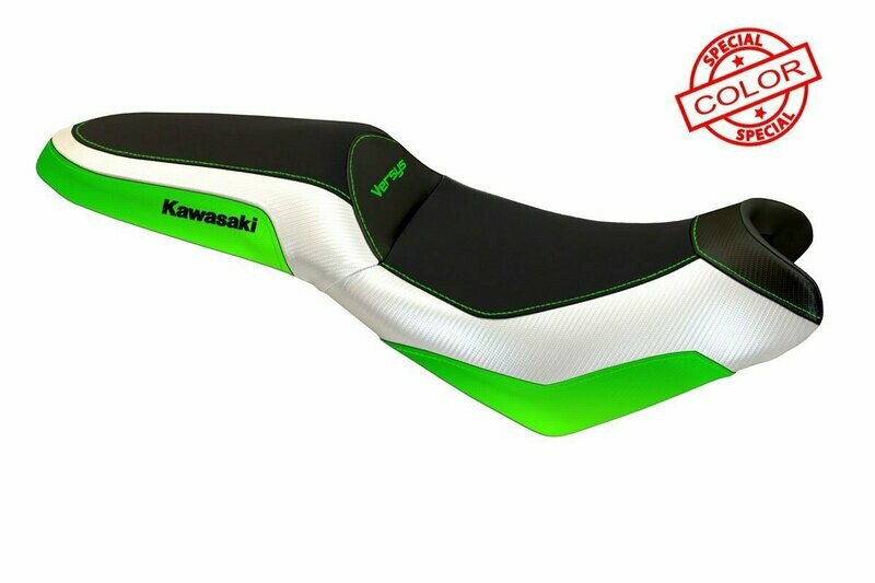 Design-Sitzbezug KAWASAKI VERSYS 650(06-20), elba spezial weiß grün Design-Sitzbezug KAWASAKI VERSYS 650(06-20), elba spezial weiß grün