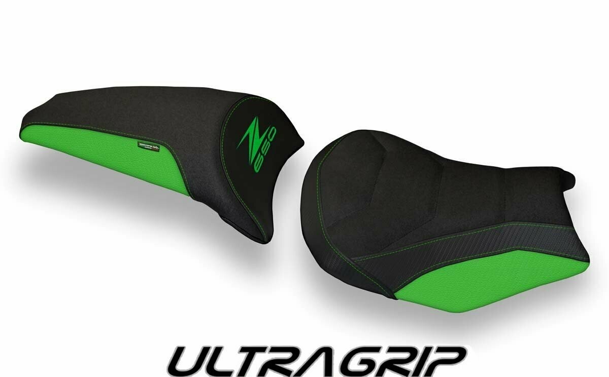 Design-Sitzbezug KAWASAKI Z 650, ultragrip scopeti 2 grün
