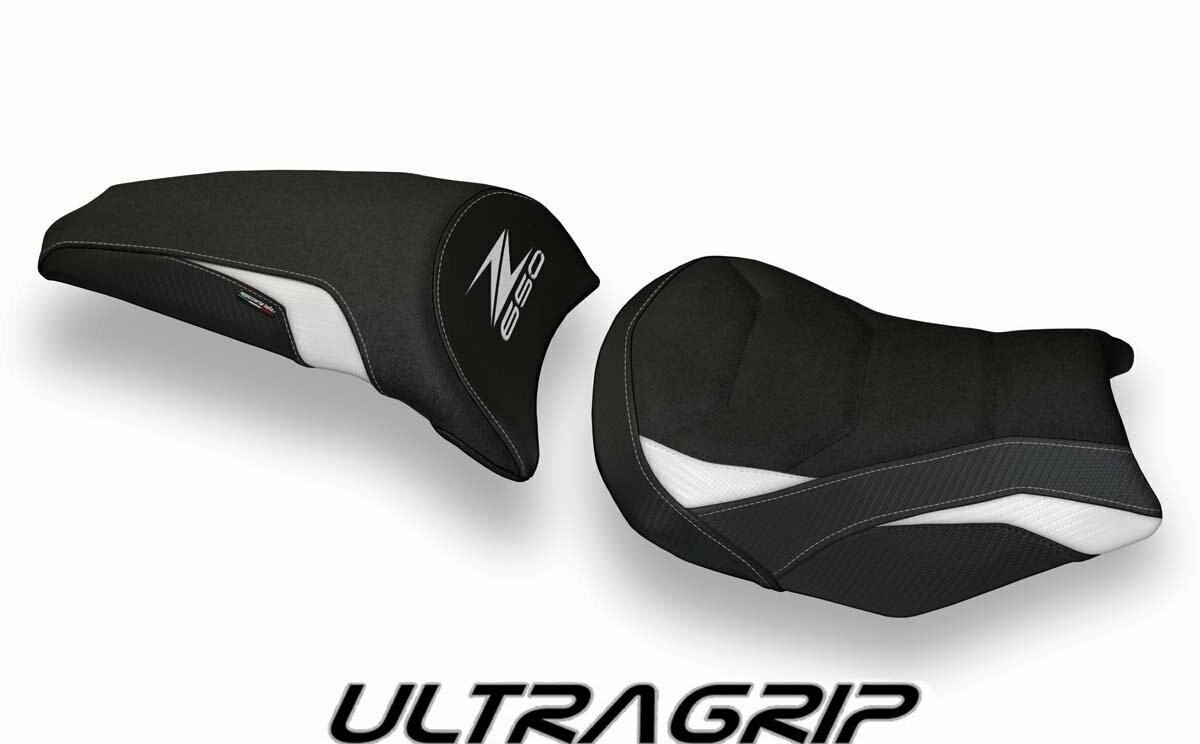 Design-Sitzbezug KAWASAKI Z 650, ultragrip scopeti 1 weiß