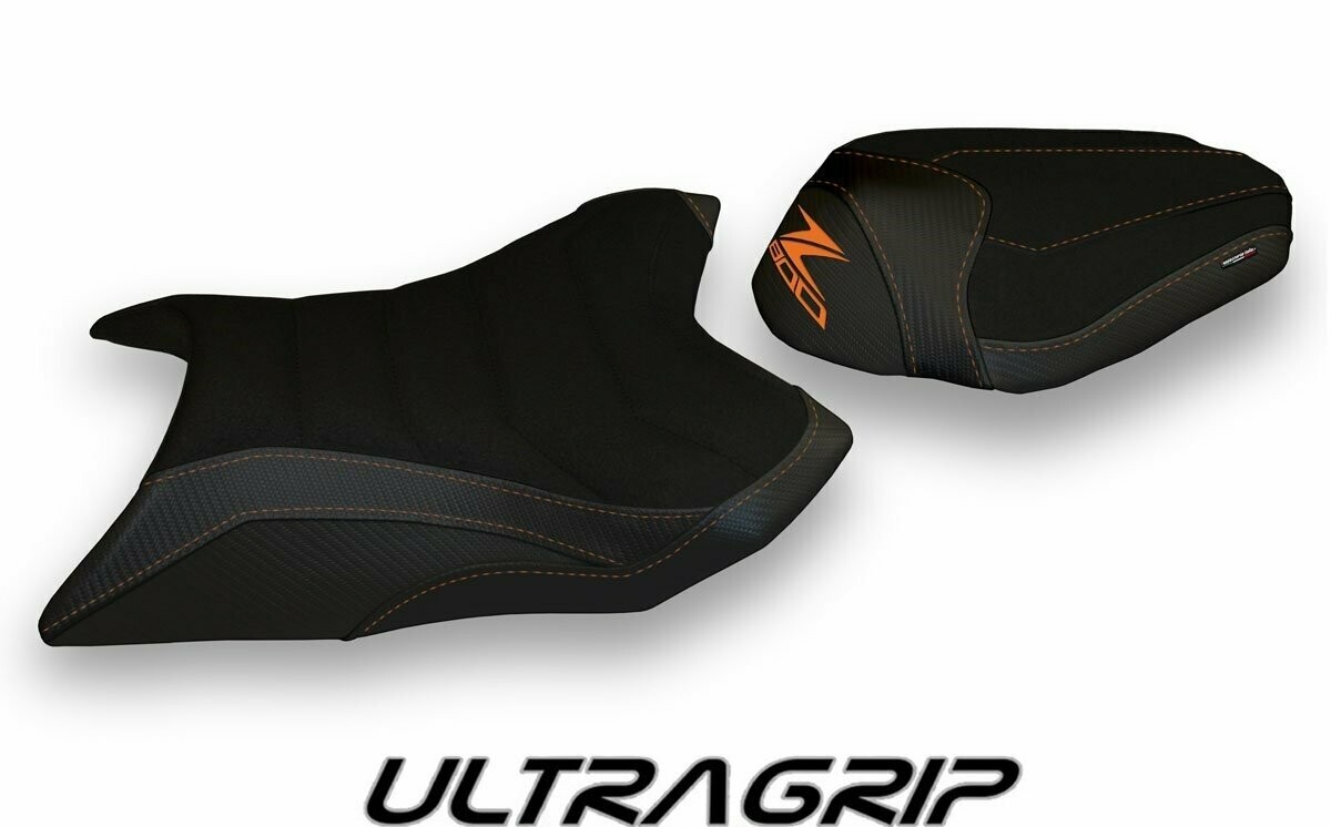 Design-Sitzbezug KAWASAKI Z 800, ultragrip corizza total black