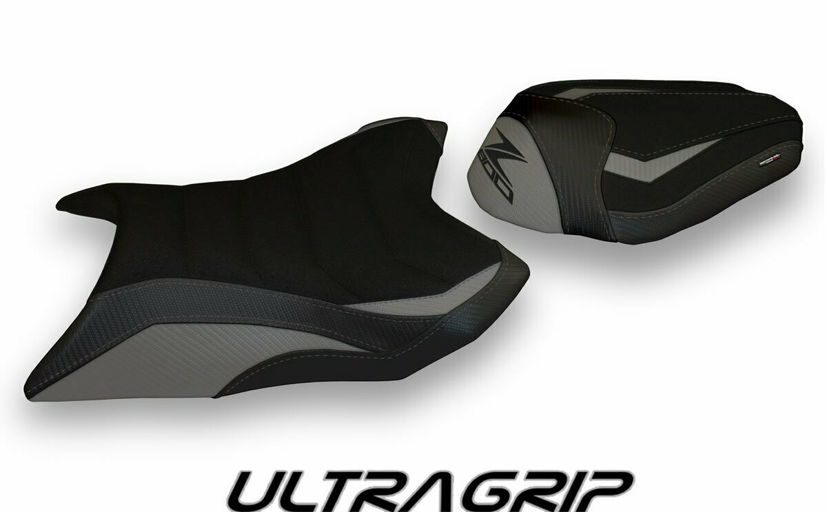 Design-Sitzbezug KAWASAKI Z 800, ultragrip corizza 2 grau