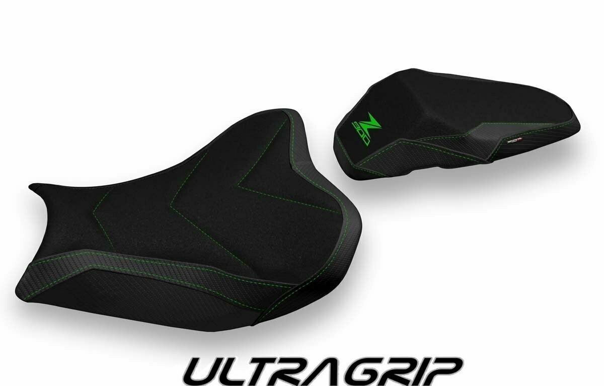 Design-Sitzbezug KAWASAKI Z 900 (17-20), ultragrip shara total black