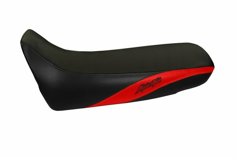 Design-Sitzbezug HONDA Africa Twin 750XRV, carbone line rot