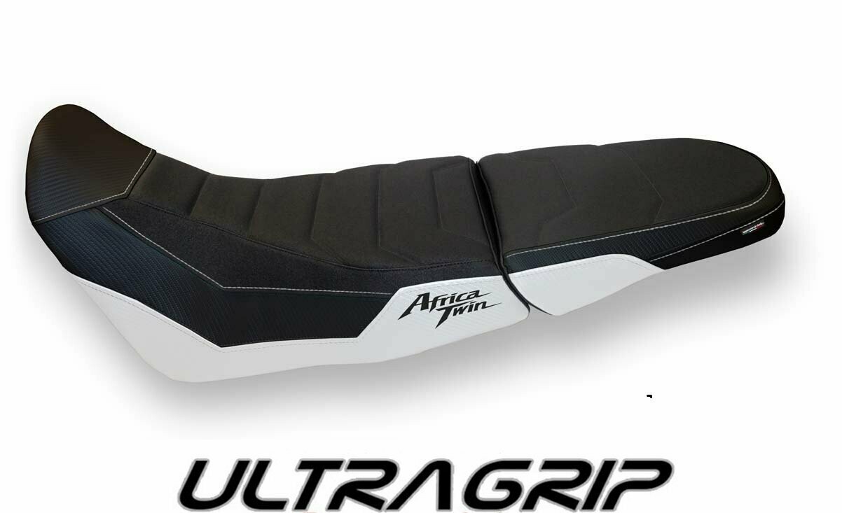 Design-Sitzbezug HONDA Africa Twin CRF 1000 ADV, ultragrip ufa 3 weiß