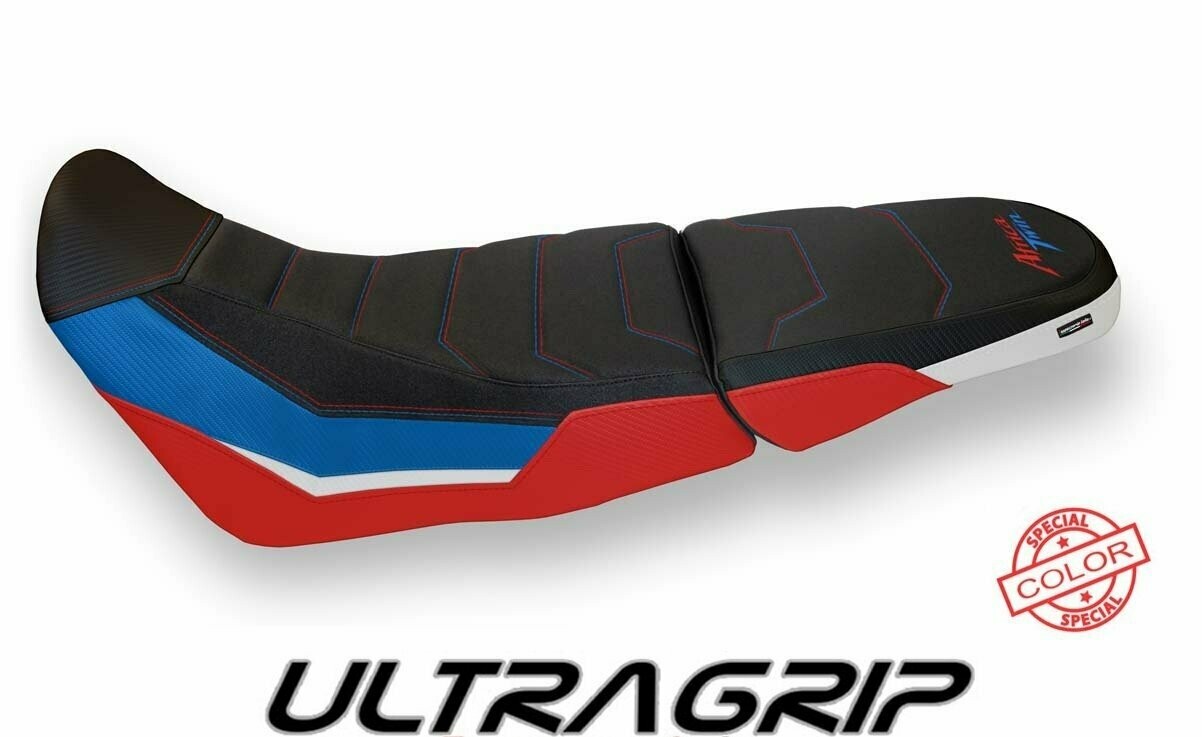 Design-Sitzbezug HONDA Africa Twin CRF 1000 ADV, ultragrip ufa spezial rot