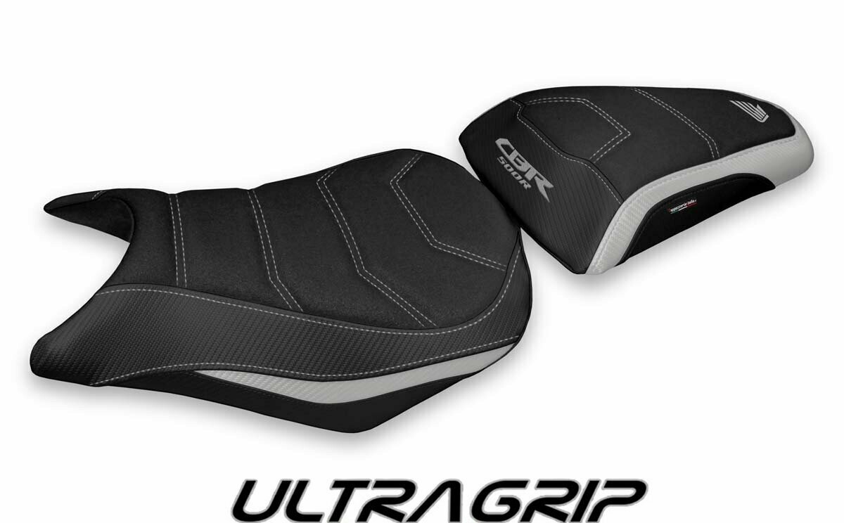 Design-Sitzbezug HONDA CBR 500R (12-16), ultragrip olvan 1 grau