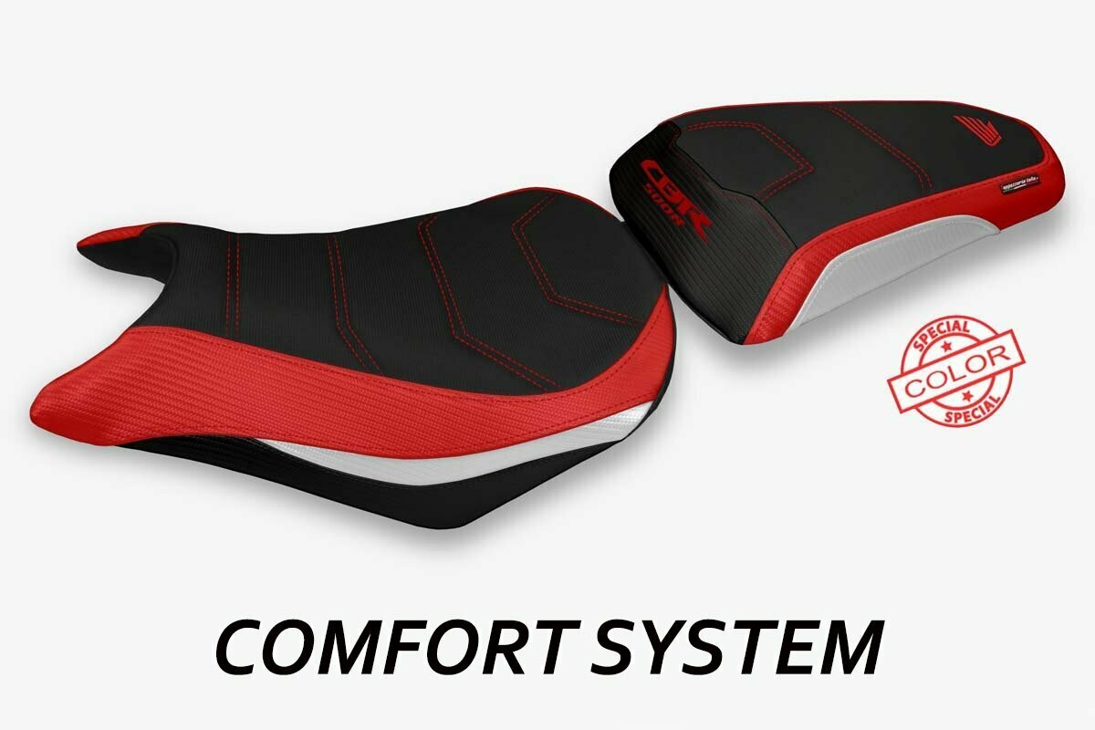 Design-Sitzbezug HONDA CBR 500R (12-16), CS auzat spezial rot/weiß