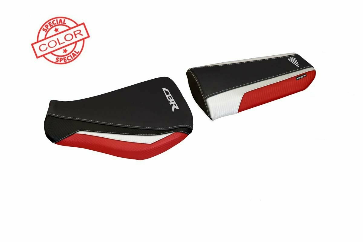Design-Sitzbezug HONDA CBR 600RR (13-16), andria spezial 2 rot weiß