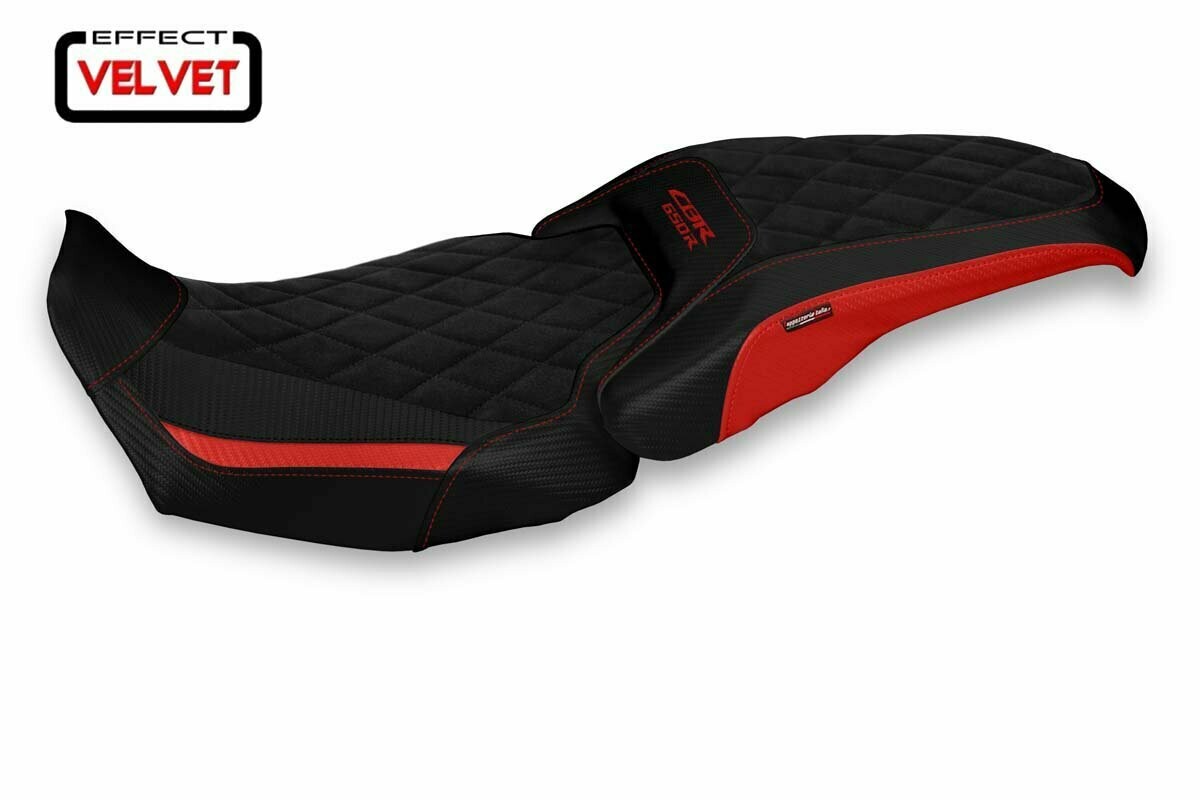 Design-Sitzbezug HONDA CBR 650R (19-20), velvet sfax rot