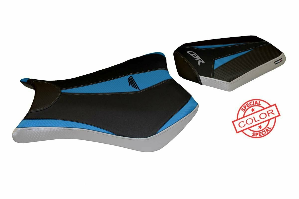 Design-Sitzbezug HONDA CBR 1000RR (08-11), spezial grove blau/grau