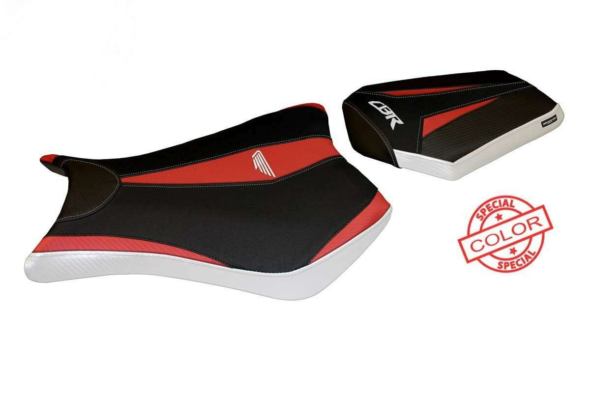 Design-Sitzbezug HONDA CBR 1000RR (12-16), oxford spezial weiß/rot