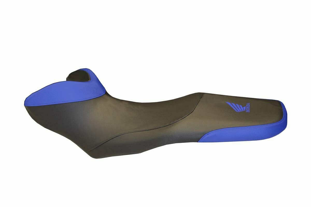 Design-Sitzbezug HONDA TRANSALP 700, piero blau